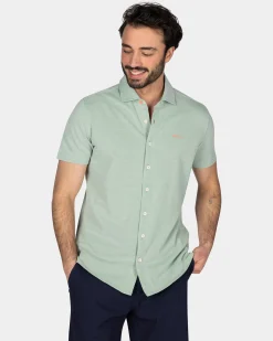 Light Green Shirt with Short Sleeves