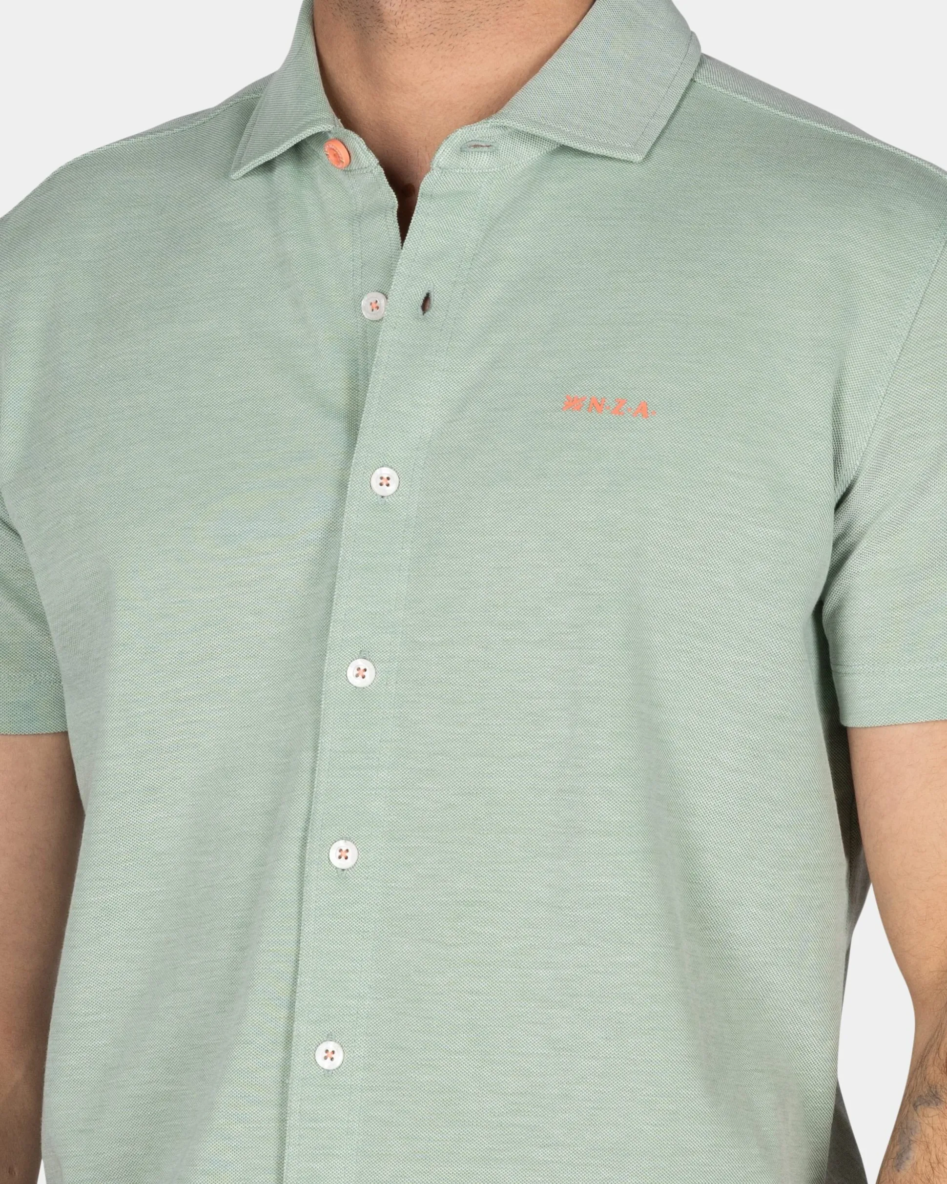 Light Green Shirt with Short Sleeves