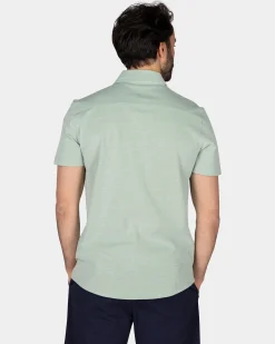 Light Green Shirt with Short Sleeves