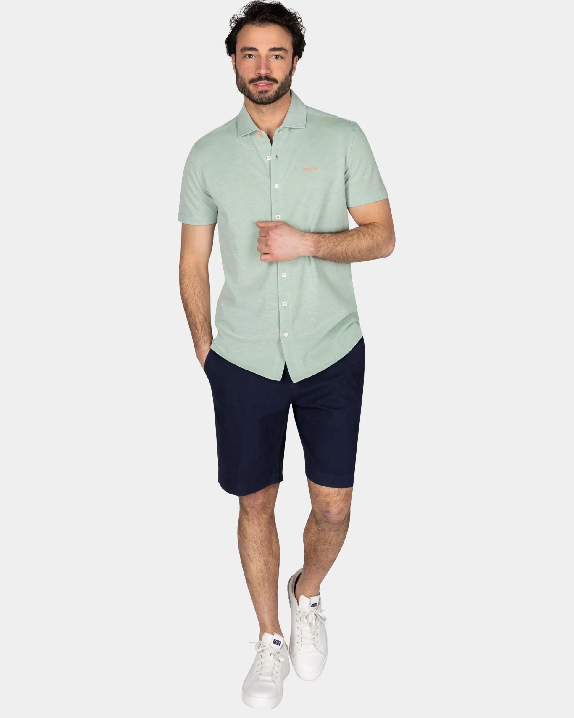 Light Green Shirt with Short Sleeves