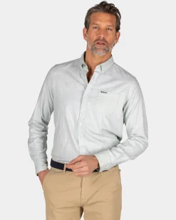 Light green solid cotton shirt