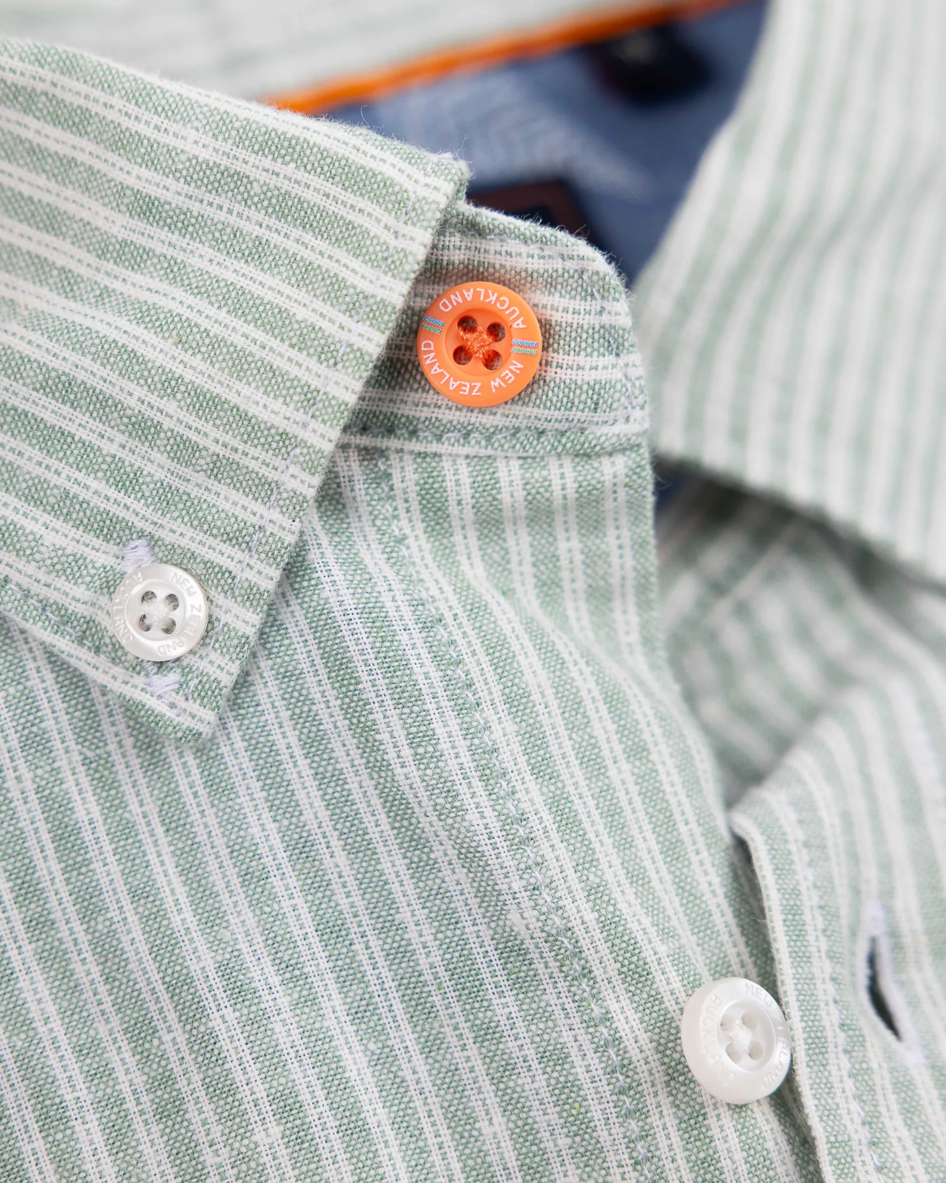 Light green striped linen shirt