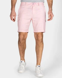 Light Pink Linen Chino Shorts