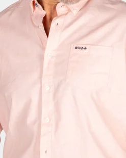 Light pink solid cotton shirt