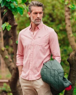 Light red solid cotton shirt