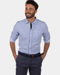 Lightblue cotton shirt Onoke - Light Blue
