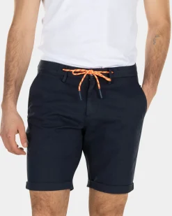 Linen chino shorts - High Summer Navy