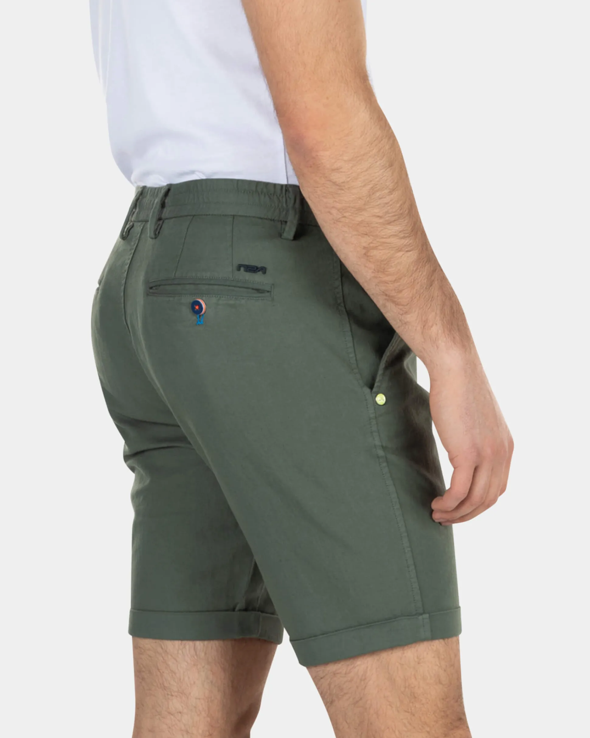Linen chino shorts - High Summer Army