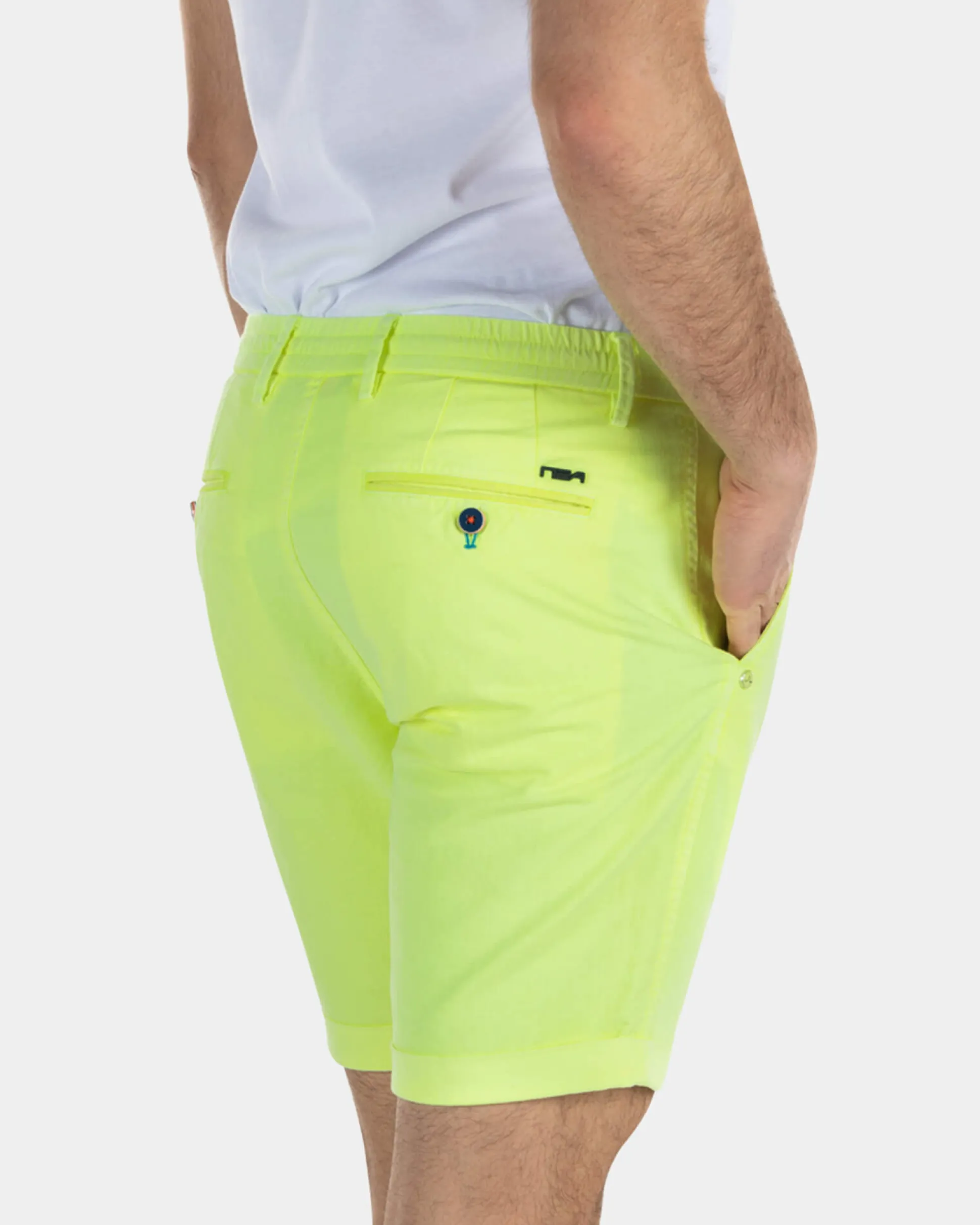Linen chino shorts with stretch - High Summer Yellow