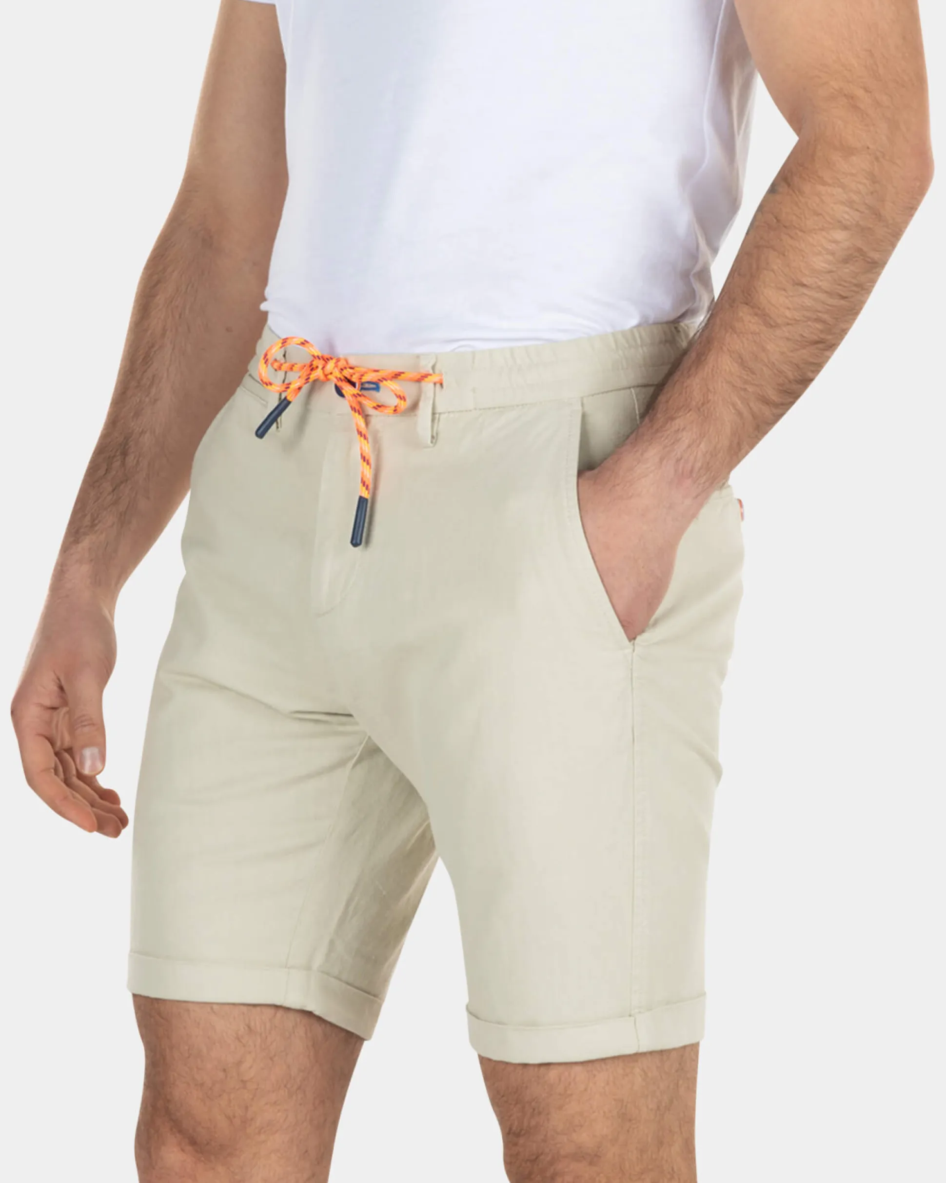 Linen chino shorts with stretch - Light Kit