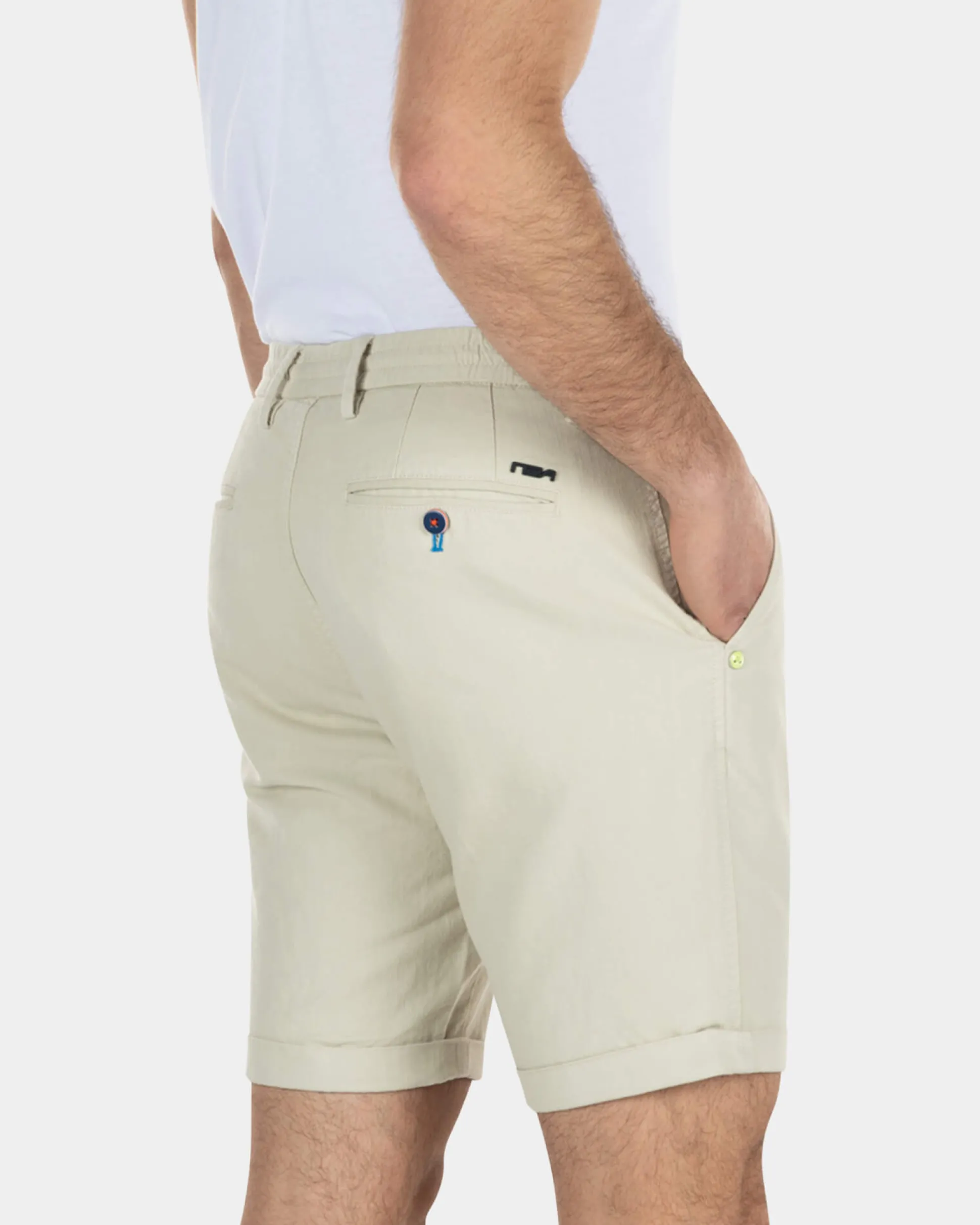 Linen chino shorts with stretch - Light Kit