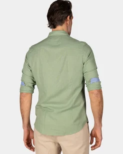 Linen Light Green Long Sleeve Shirt