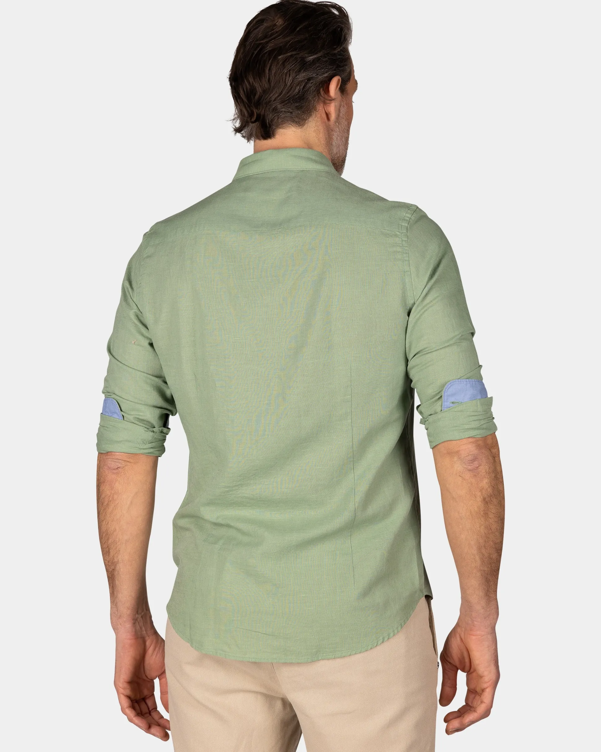 Linen Light Green Long Sleeve Shirt