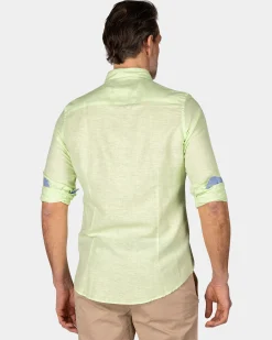 Linen Mint Green Long Sleeve Shirt