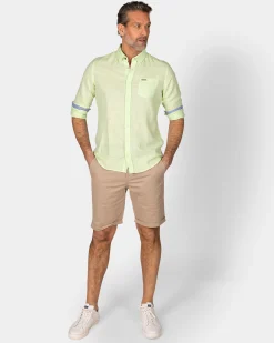 Linen Mint Green Long Sleeve Shirt