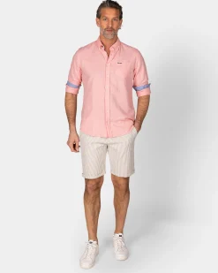 Linen Pastel Pink Long Sleeve Shirt