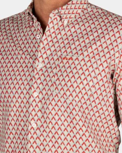 Linen shirt with print