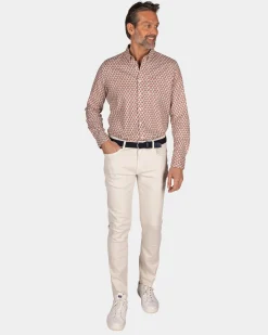 Linen shirt with print
