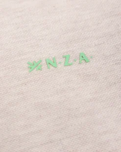 Long sleeve cotton beige polo