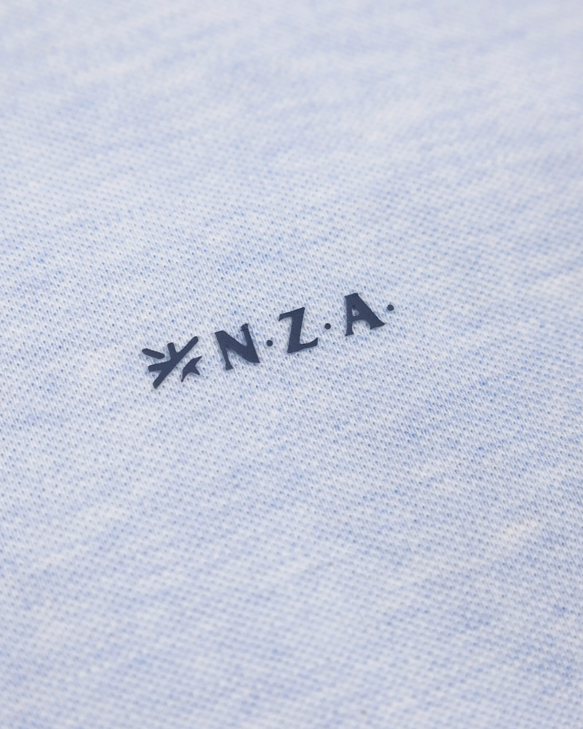 Long sleeve cotton blue polo