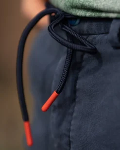 Lyocell cotton cargo shorts - Key Navy