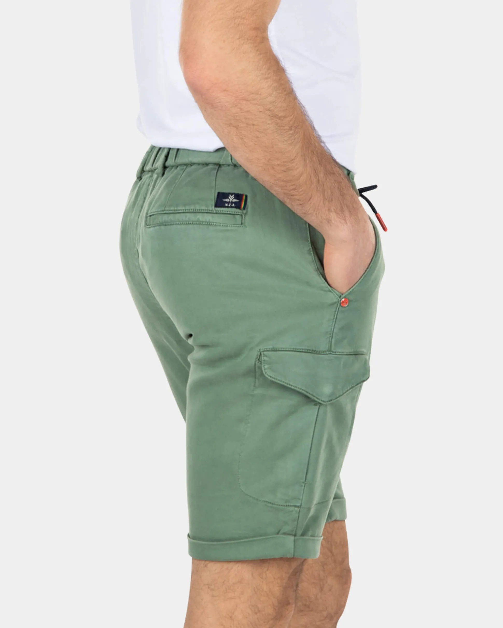 Lyocell cotton cargo shorts - Active Army