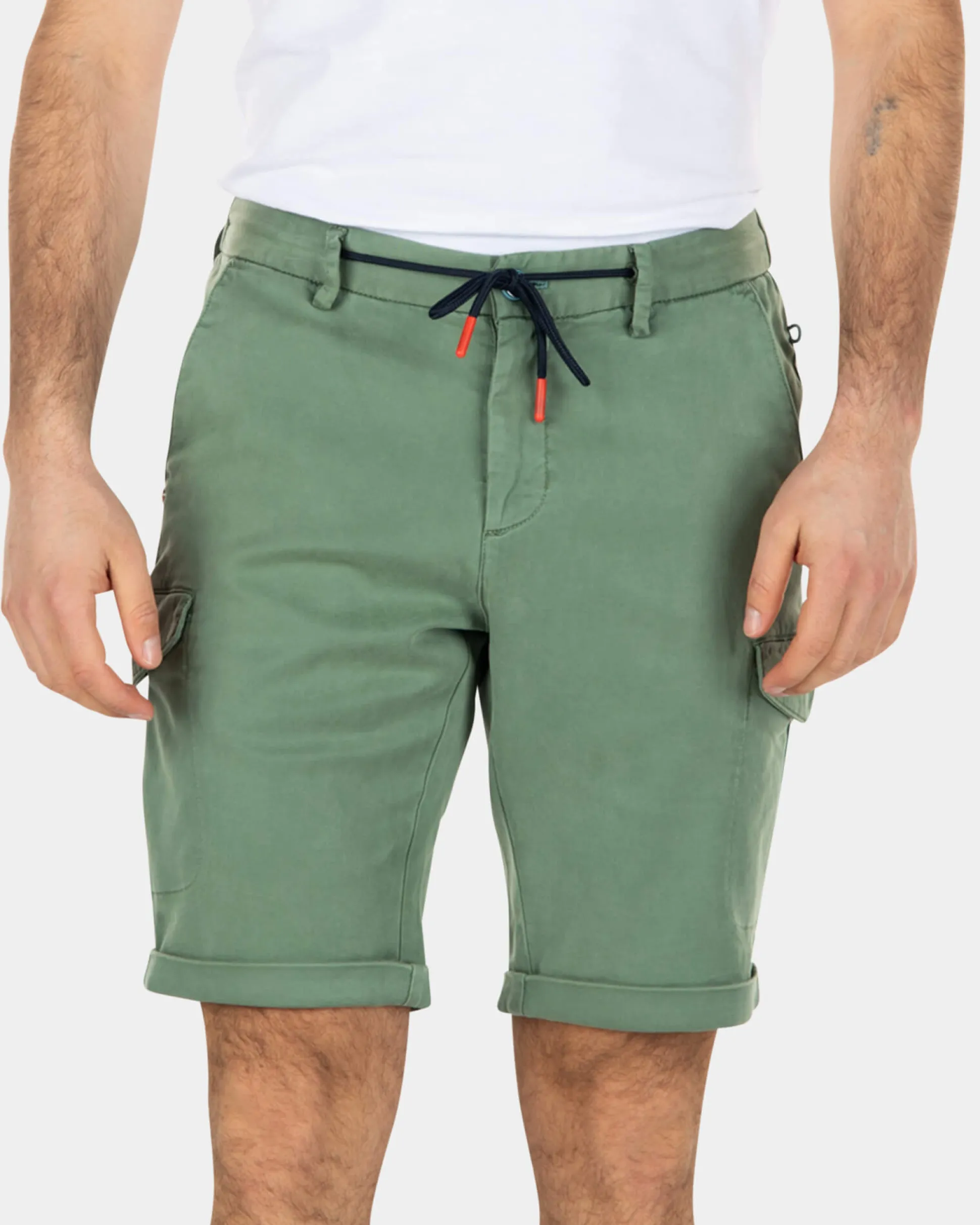 Lyocell cotton cargo shorts - Active Army