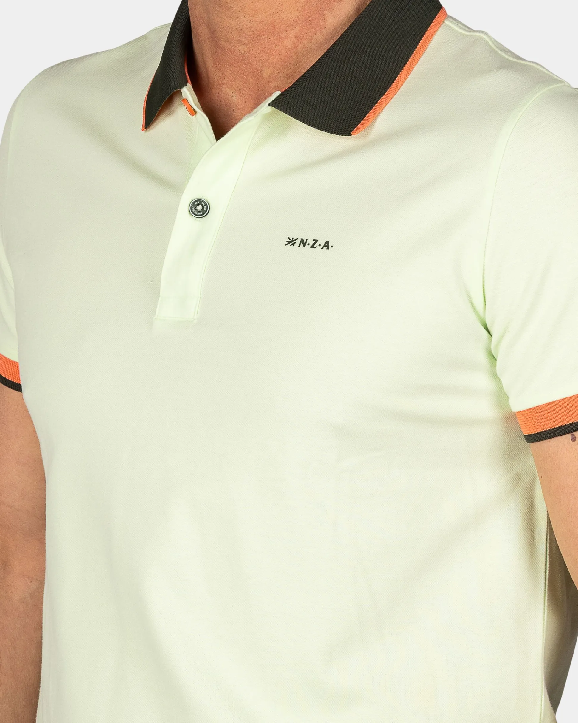 Mint Green Polo with Blue Collar