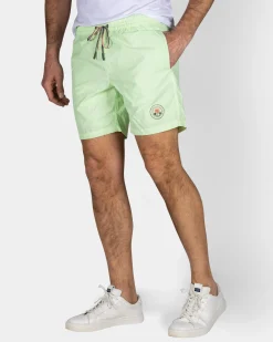 Mint Green Solid Swim Shorts with Lycra Lining