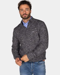 Mottled dark blue sweater - Winter Navy