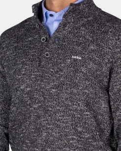 Mottled dark blue sweater - Winter Navy