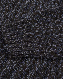 Mottled dark brown wool pullover - Dark Mocca