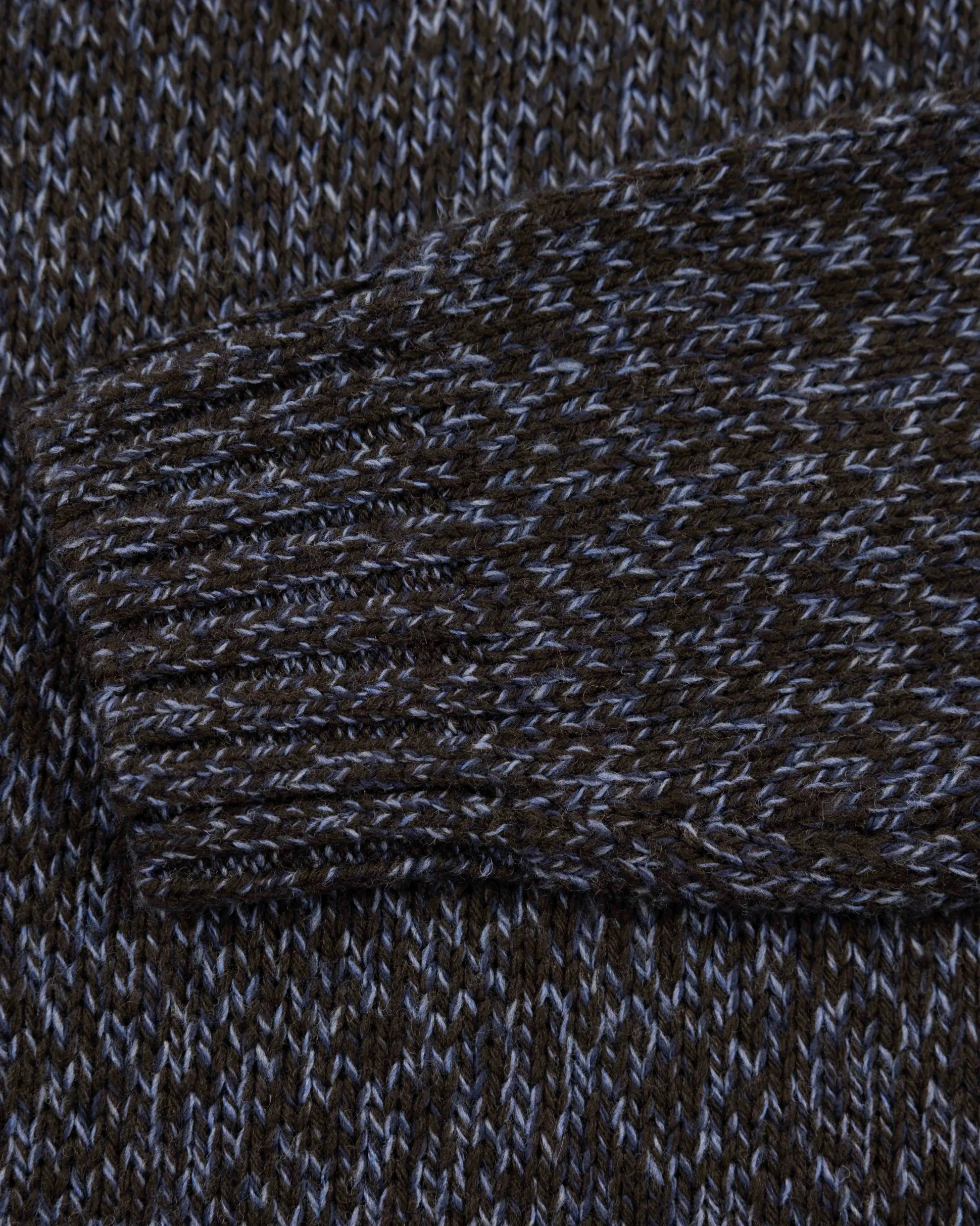 Mottled dark brown wool pullover - Dark Mocca