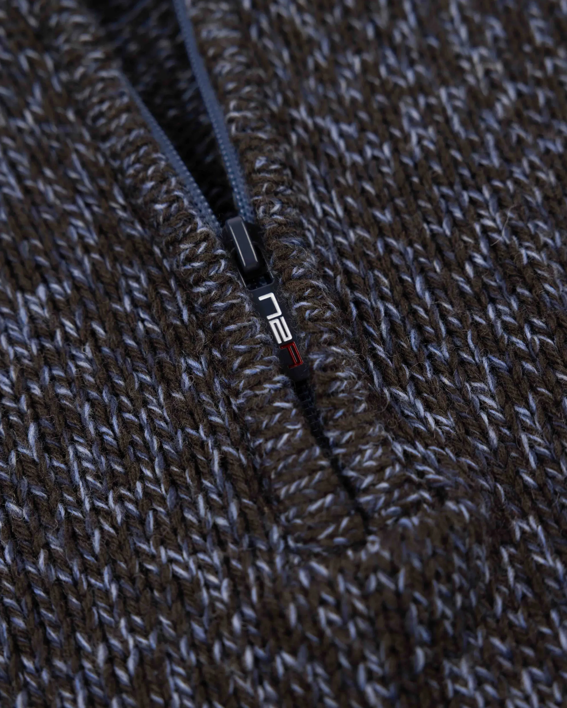 Mottled dark brown wool pullover - Dark Mocca