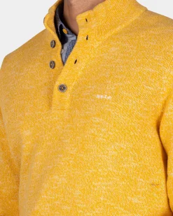 Mottled ochre yellow sweater - Warm Ocre