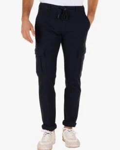 Napier Relaxed Dobby chino pants - Reef Navy