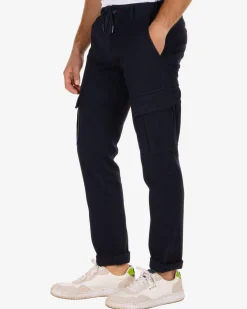 Napier Relaxed Dobby chino pants - Reef Navy