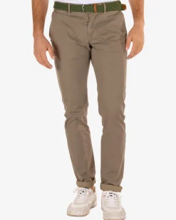 Napier Twill Stretch Print chino pants - Sand Stone