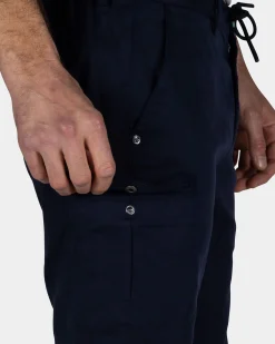 Navy Cargo Shorts with Stretch