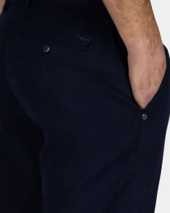 Navy Chino Shorts with Stretch