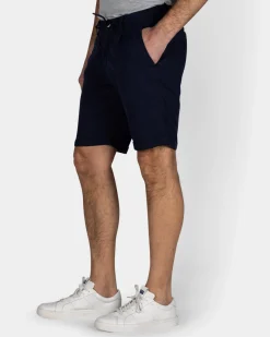 Navy Chino Shorts with Stretch