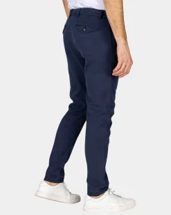 Navy chino with drawstring at the waist