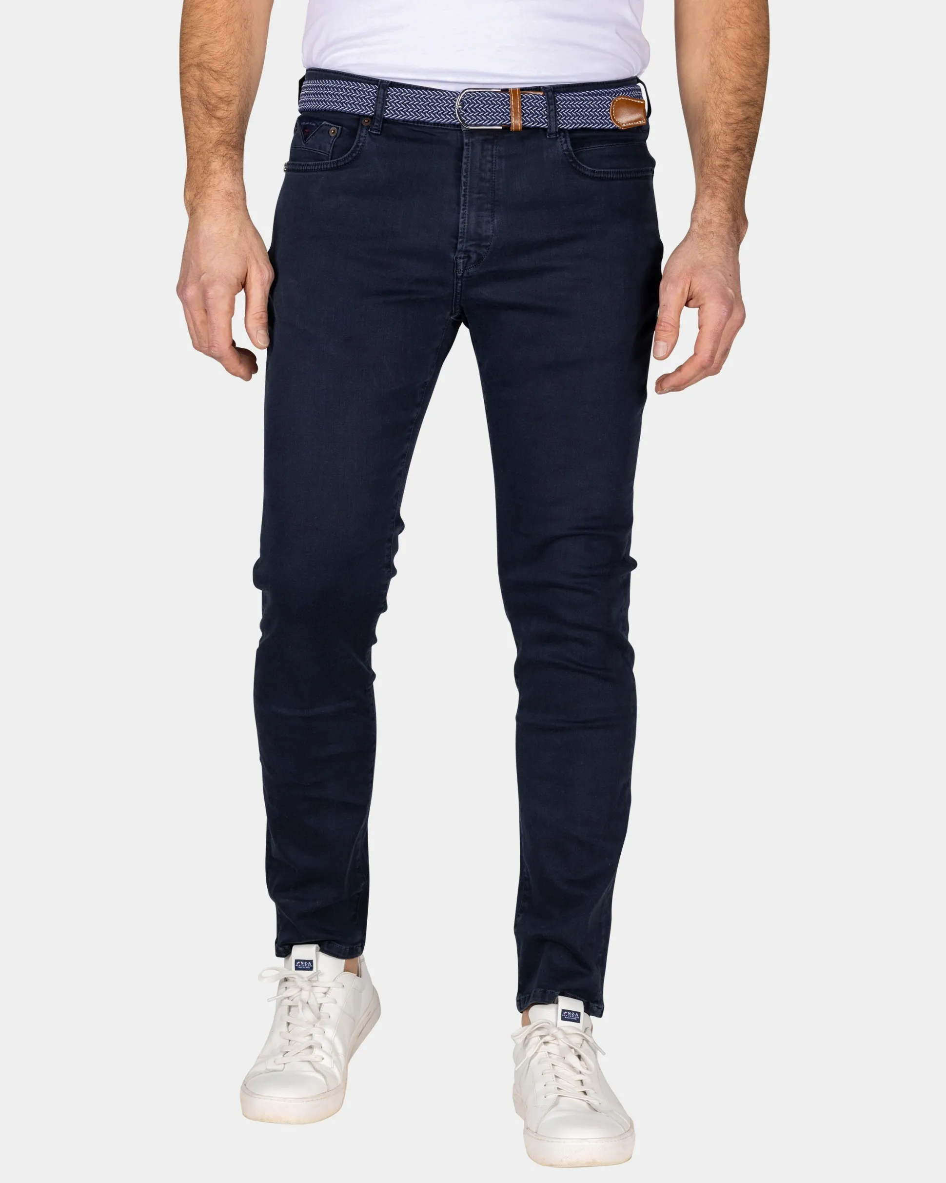 Navy colored jeans