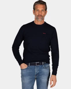 Navy cotton long sleeve shirt