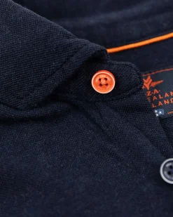 Navy cotton long sleeved shirt - Pitch Navy