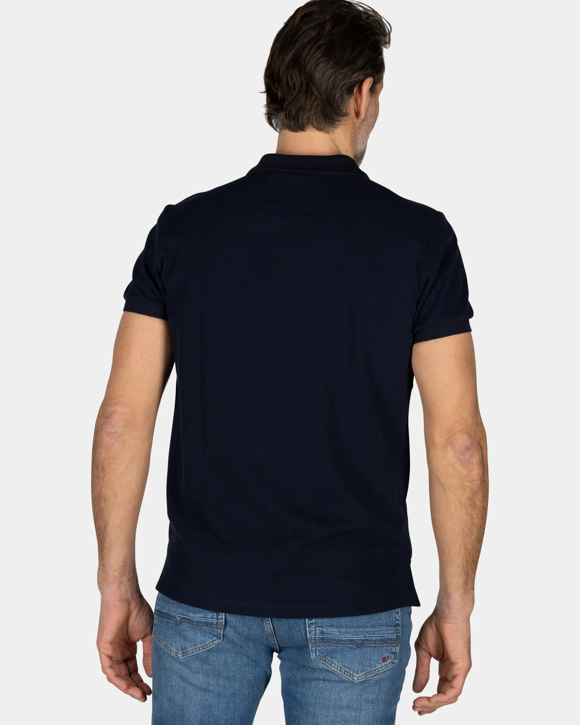 Navy cotton polo
