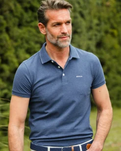 Navy cotton polo