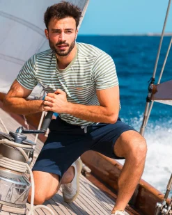 Navy cotton shorts