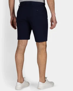 Navy Cotton Shorts with Stretch