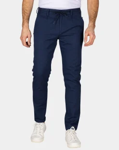 Navy cotton stretch chino